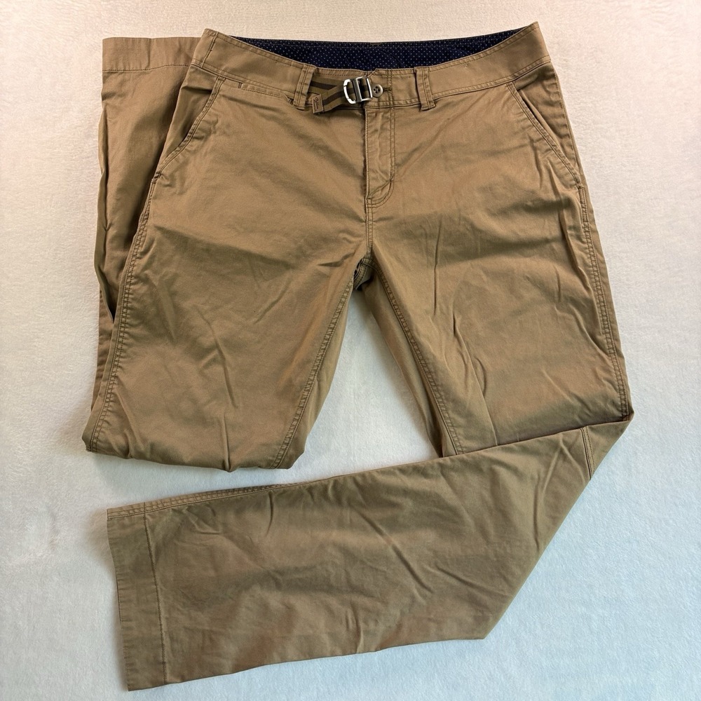 Outdoor Research Womens Corkie Pants Tan Size 6 Belted Slim Fit Stretch Chino
